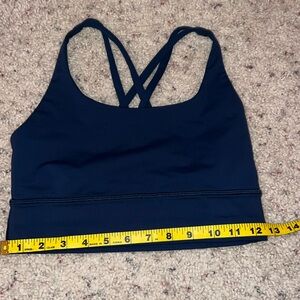 Lululemon athletica double cross navy blue sports bra size 6